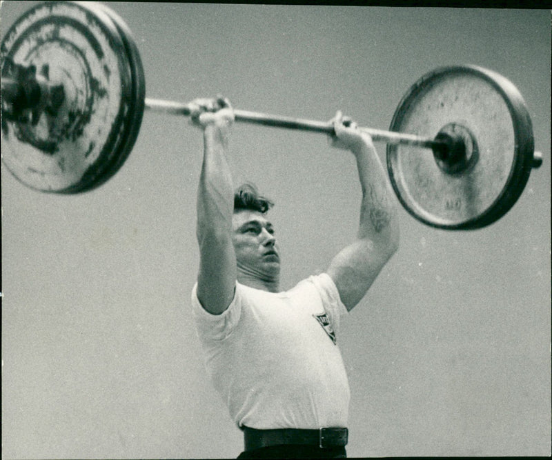 Axel Karlström, weightlifting IFK Umeå - Vintage Photograph