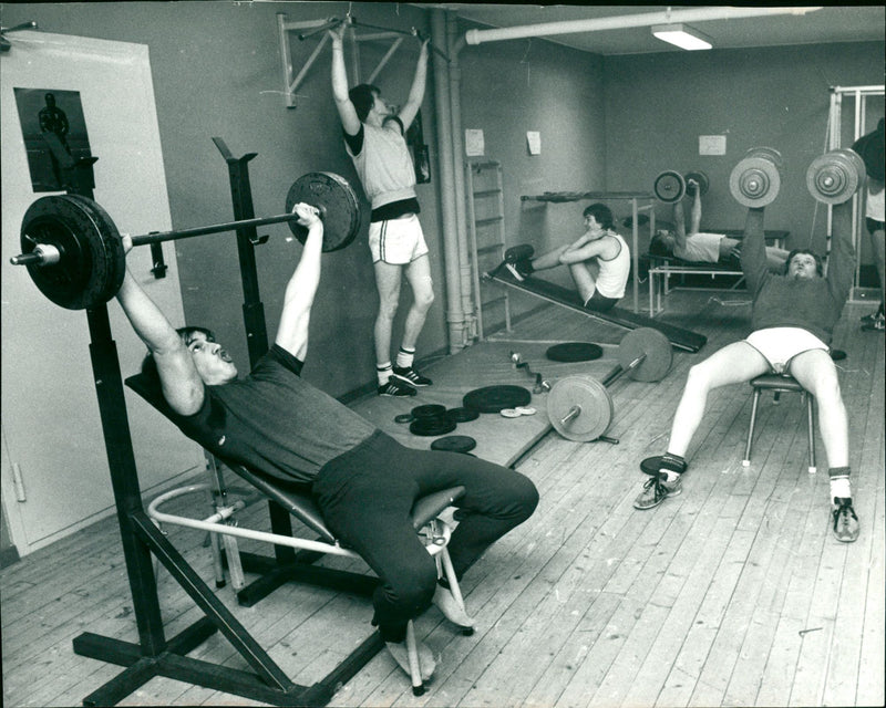 Roger Persson, Per Granberg, Harry Lindberg, Nicklas Eklund och Mats Granberg - Vintage Photograph