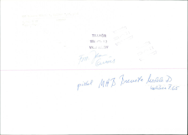 MAB Brevete Model D pistol - Vintage Photograph