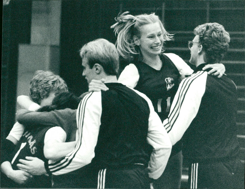 Kristina Andersson jumps for joy - Vintage Photograph