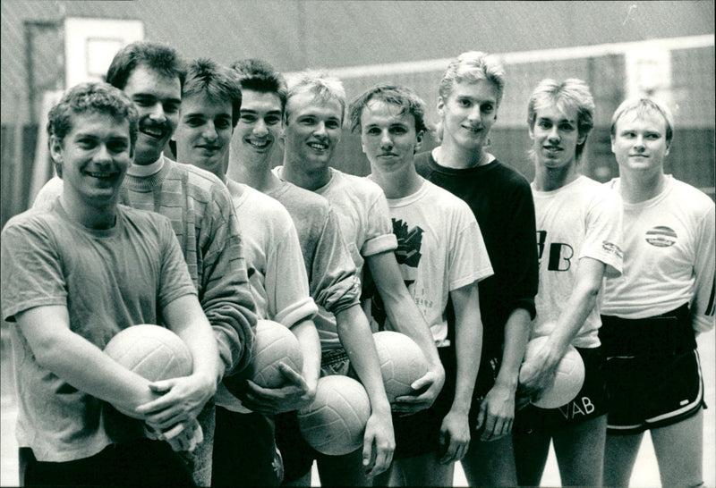Vännäs men's volleyball team - Vintage Photograph