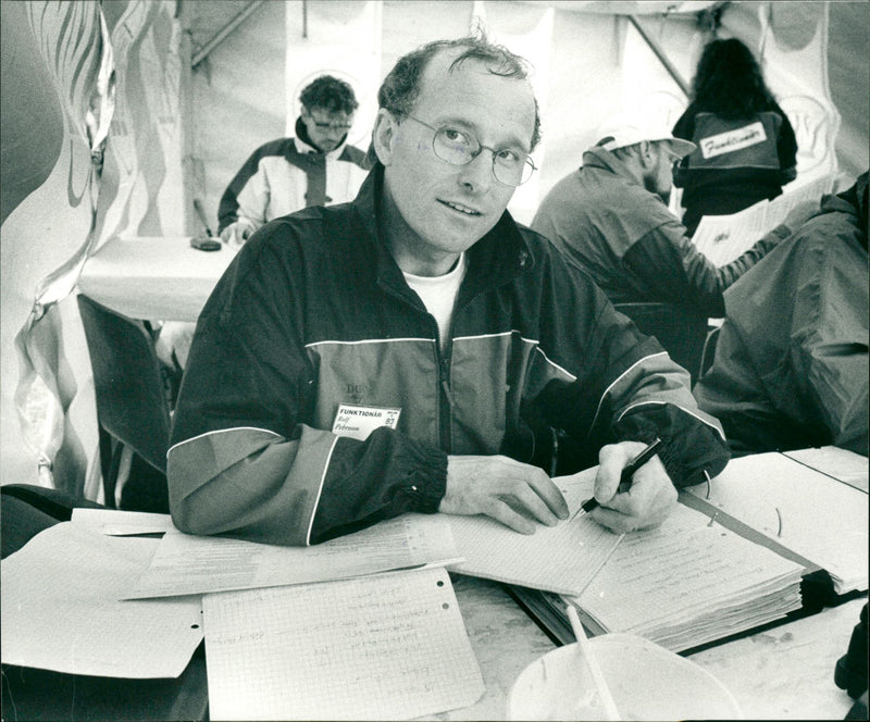 Rolf Pehrsson, tävlingsgeneral Vindelälvsloppet - Vintage Photograph