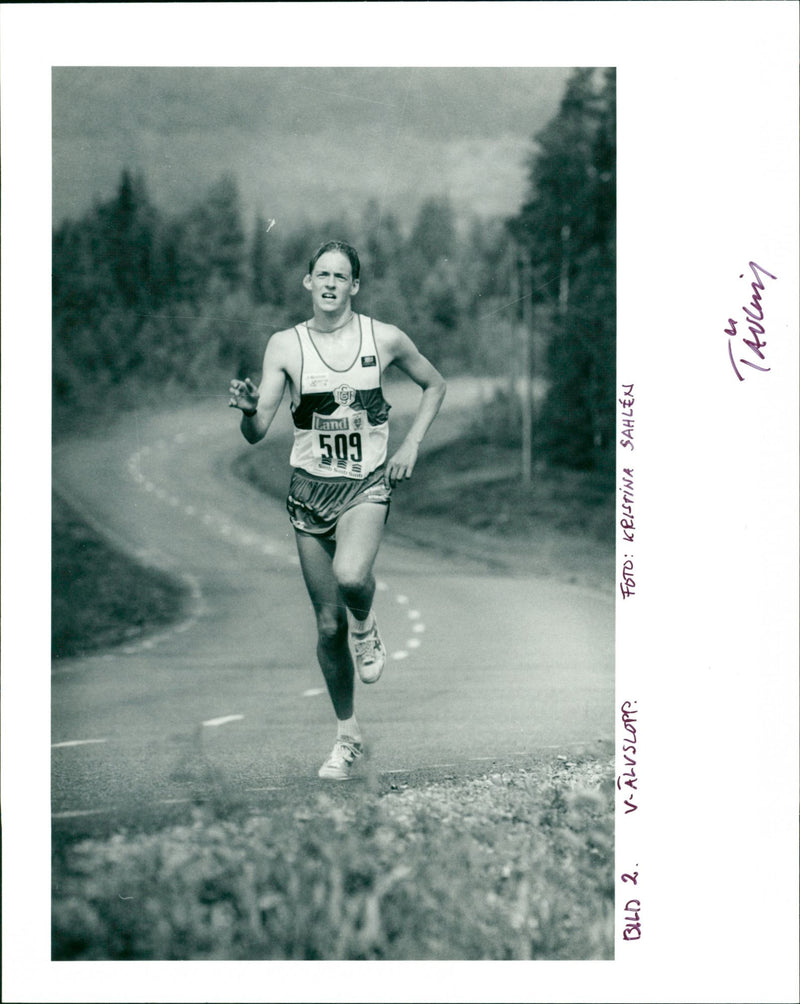 Mats Lundin, Skellefteå IF, Vindelälvsloppet - Vintage Photograph