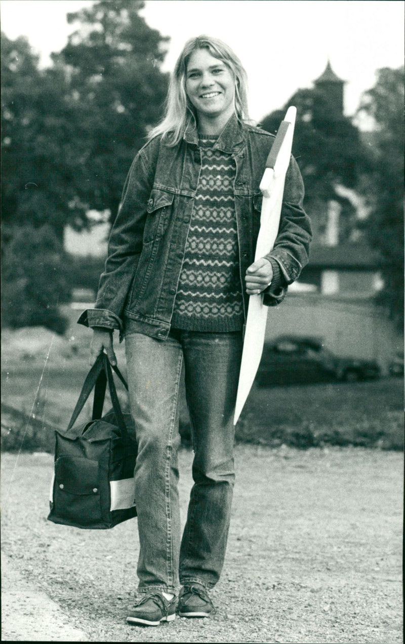 Suzanne Lindgren, vindsurfing Innertavle - Vintage Photograph