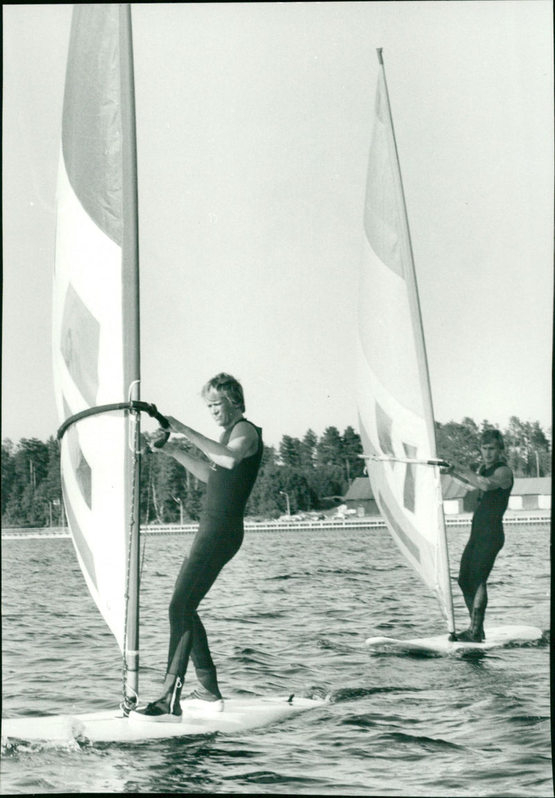 Bengt-Erik Hesse och Göte Eriksson, SM-deltävling i Rödviken - Vintage Photograph