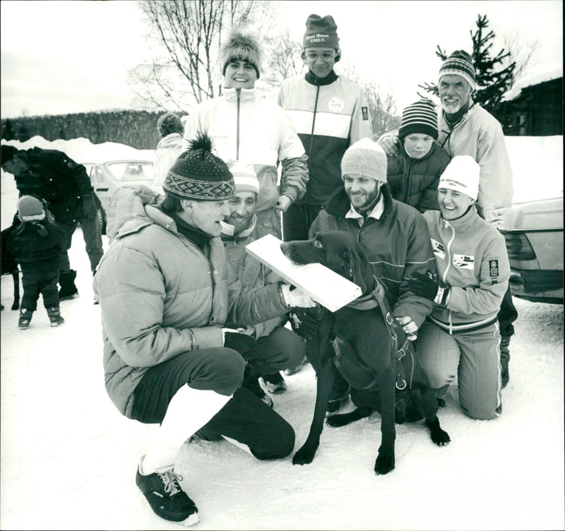 Vindelälvsdraget 1988. Team Häst och Hund - Vintage Photograph