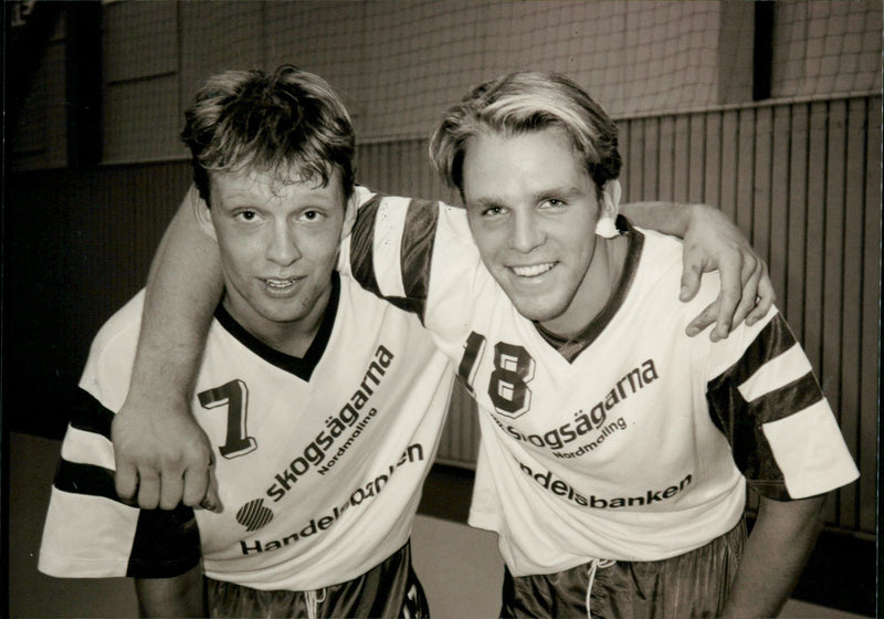 Lars-Göran Nyskär och Johan Mockström, Nordmalings IF handboll - Vintage Photograph
