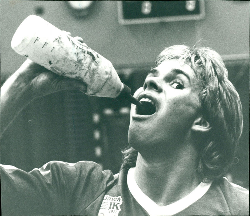 Janne Sjöstedt, handboll Umeå IK, UIK, målvakt - Vintage Photograph