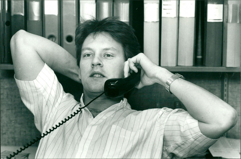 Per Olsson, tränare, handboll Umeå IK, UIK - Vintage Photograph