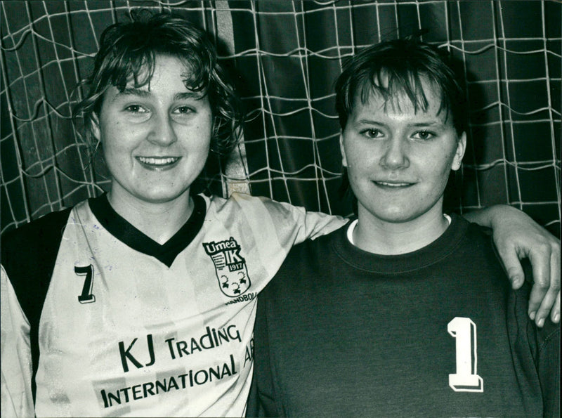 Petra Olsson and Marie Sjöström, Umeå IK Handboll - Vintage Photograph