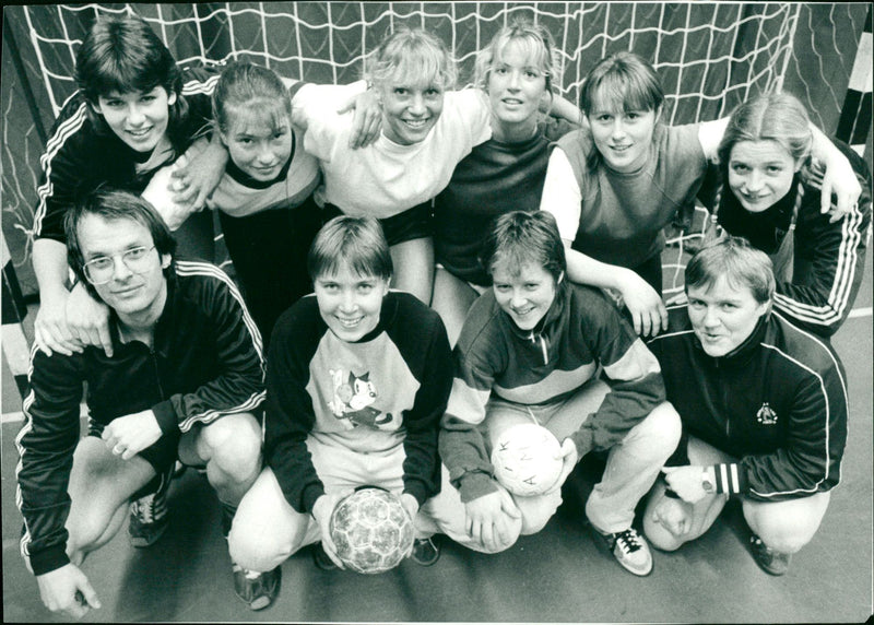 Handball Umeå IK ladies, team picture - Vintage Photograph