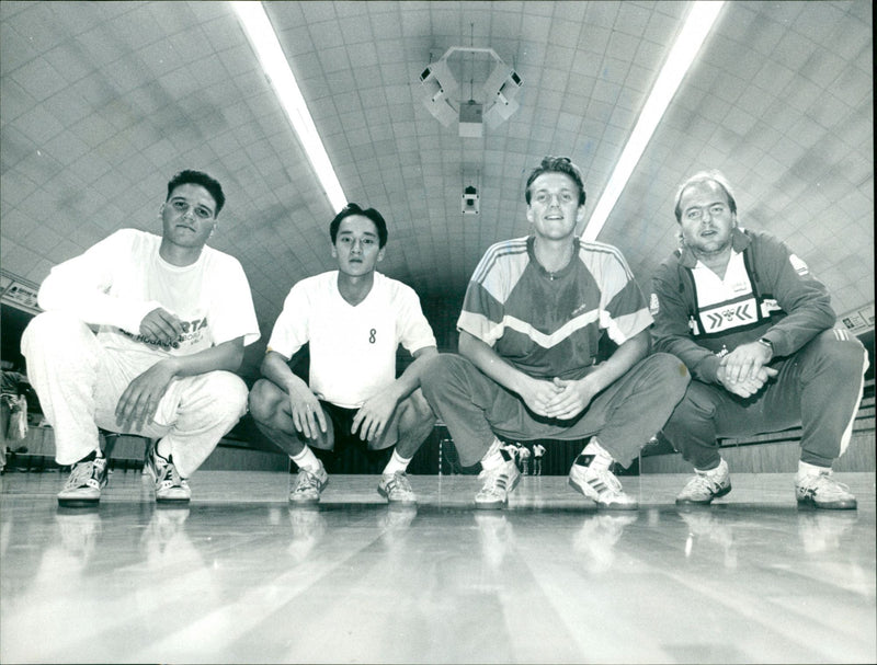 Handboll Sävar. Jesper Nilsson, Jesper Eriksson, Fredrik Lundström och Anders Häggqvist - Vintage Photograph