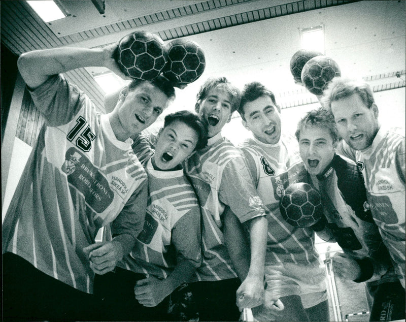 Handboll Sikeå SK, gruppbild - Vintage Photograph