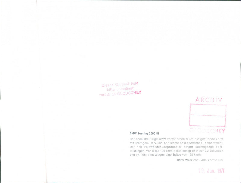 1971 BMW Touring 2002 tii - Vintage Photograph