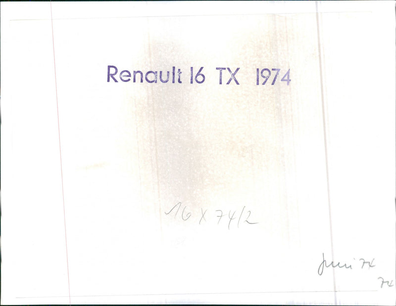 Renault 16 TX - Vintage Photograph