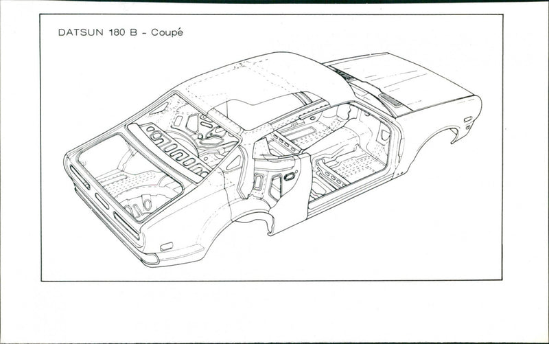 Datsun 180B Coupe - Vintage Photograph