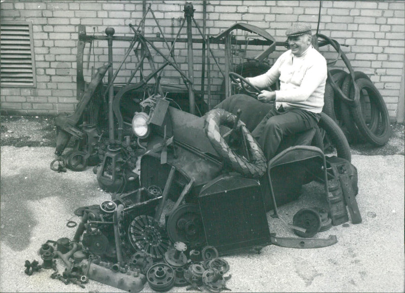 Photo of Unassemble Car Model - Vintage Photograph