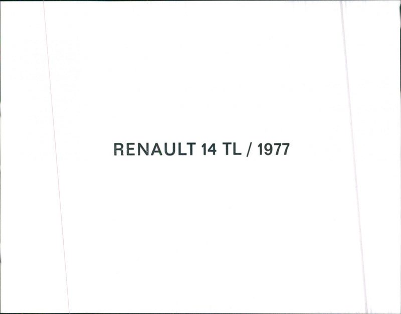 Renault 14 TL 1977 - Vintage Photograph