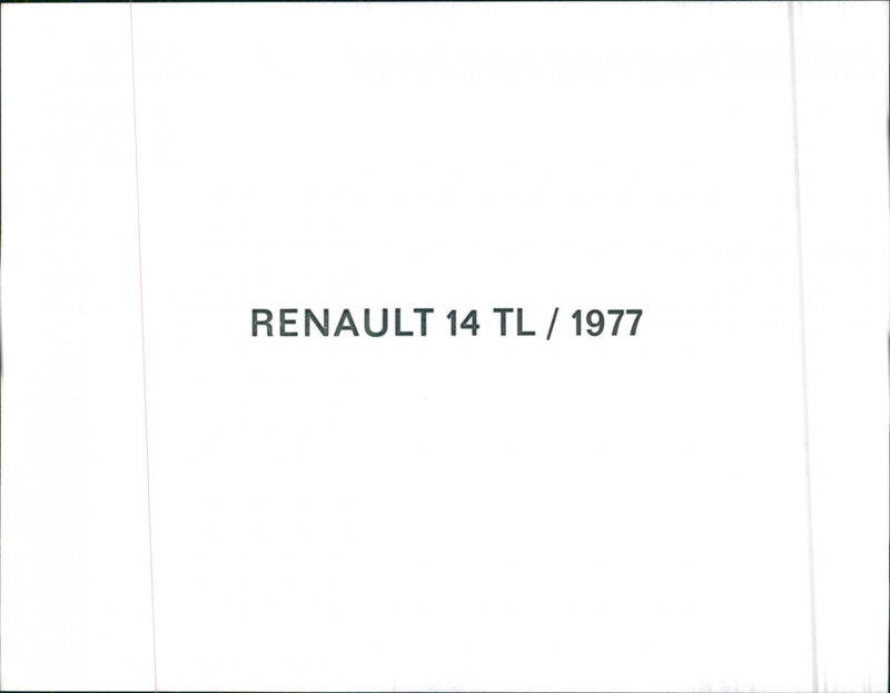 Renault 14 TL 1977 - Vintage Photograph