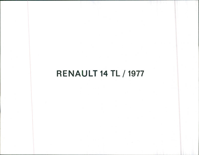 Renault 14 TL 1977 - Vintage Photograph