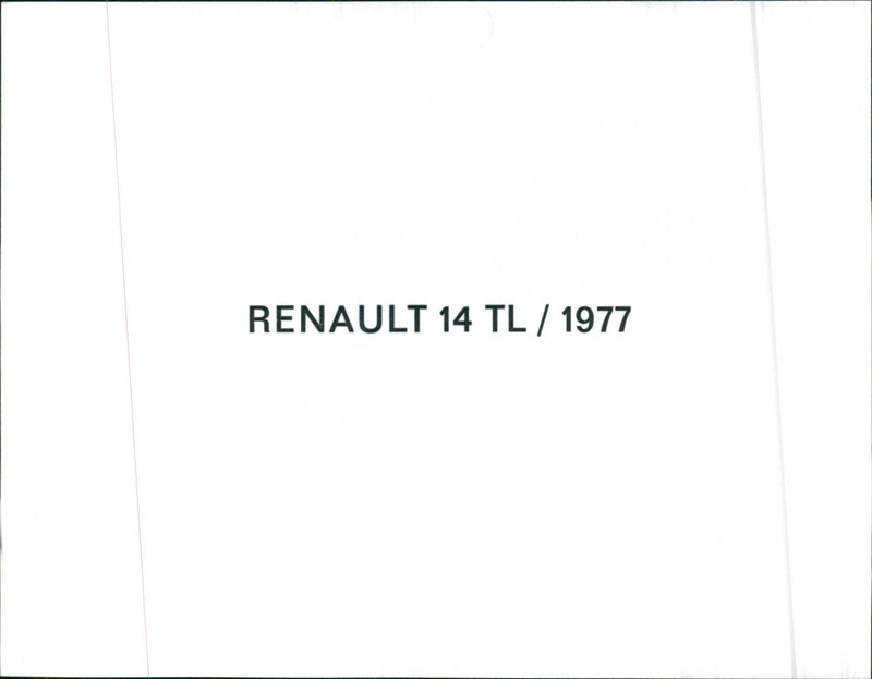 Renault 14 TL 1977 - Vintage Photograph