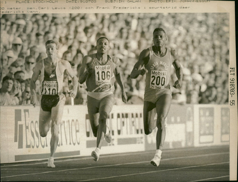 Carl Lewis & Frank Fredericks - Vintage Photograph