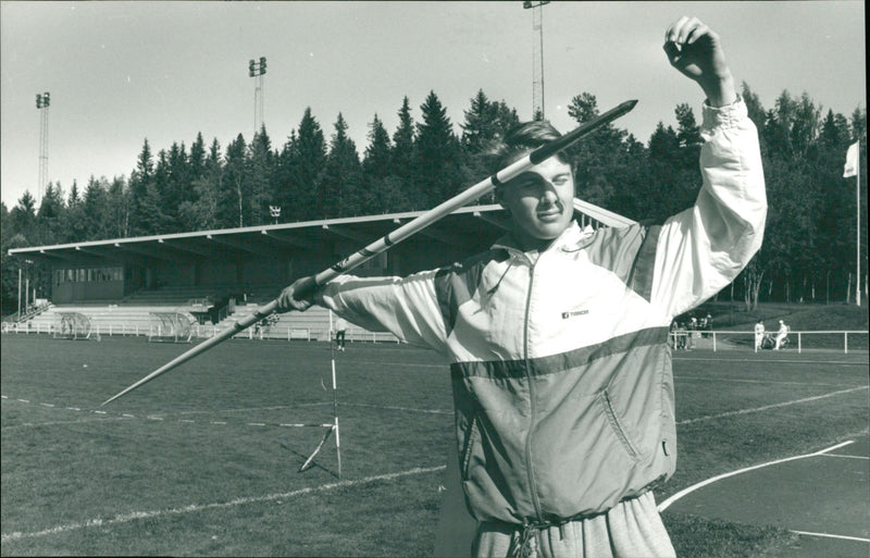 Fredrik Björklund, IFK Umeå, friidrott, spjut - Vintage Photograph