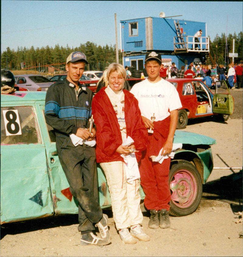 Christer Vännström, Camilla Jonsson and Stefan Lundström - folk race - Vintage Photograph