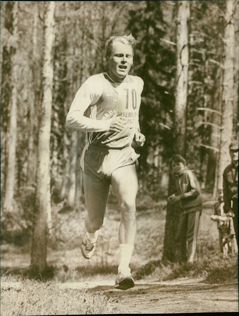 Lars-Gunnar Skoog, terränglöpning Nordmalings IF - Vintage Photograph