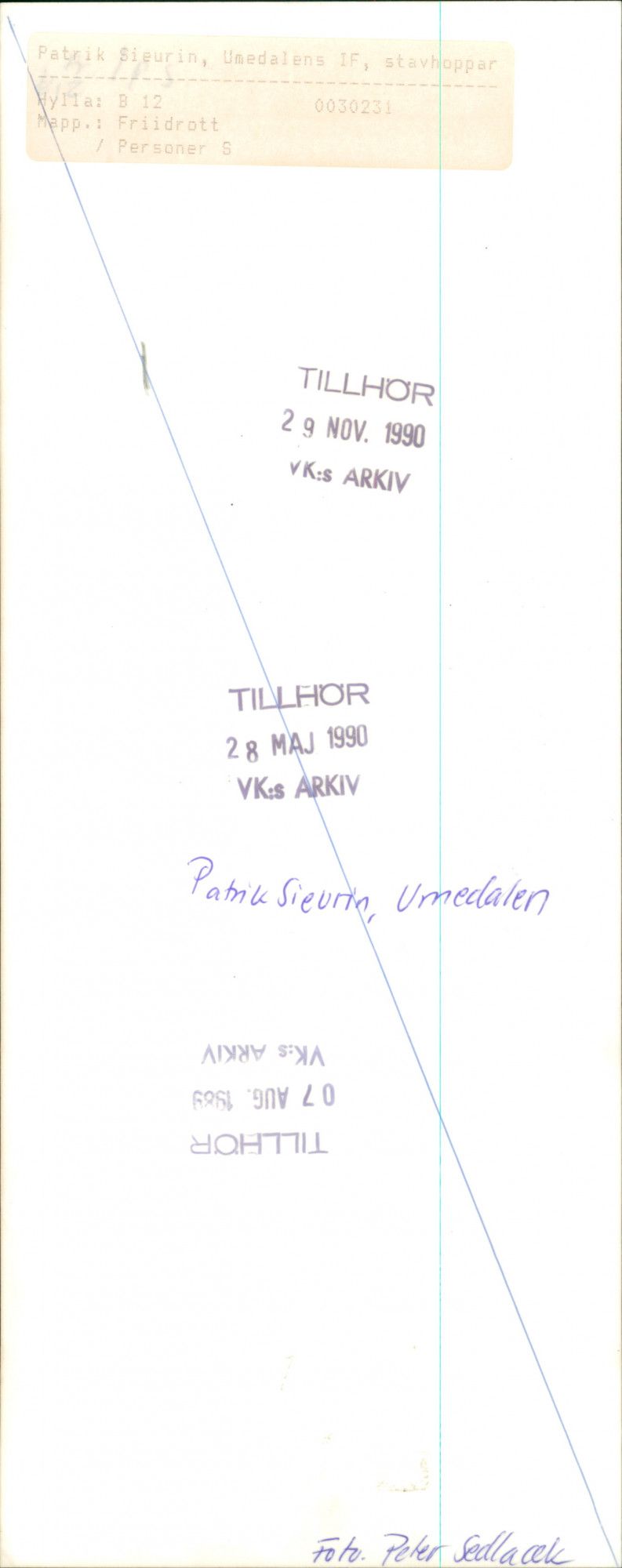 Patrik Sieurin, Umedalens IF, stavhoppar - Vintage Photograph