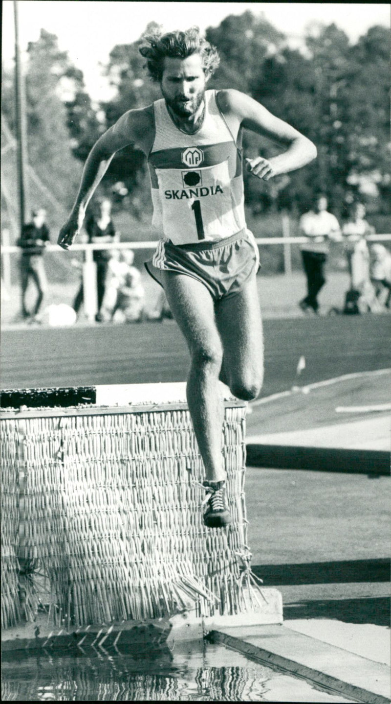 Jan Hagelbrant, friidrott, häcklöpning - Vintage Photograph