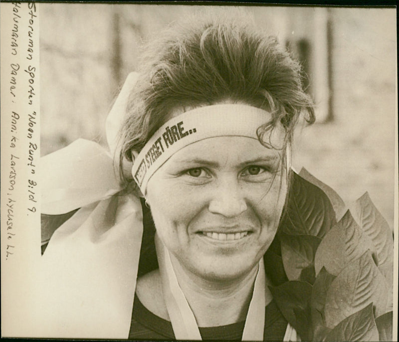 Annika Larsson, marathon, Lycksele LL - Vintage Photograph