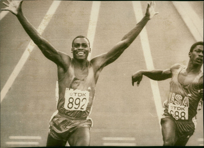 Carl Lewis, Athletics USA - Vintage Photograph