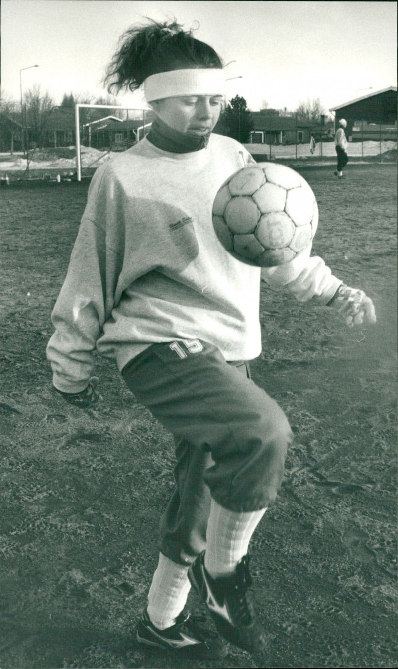 Annika Wikström, fotboll Umeå Södra - Vintage Photograph