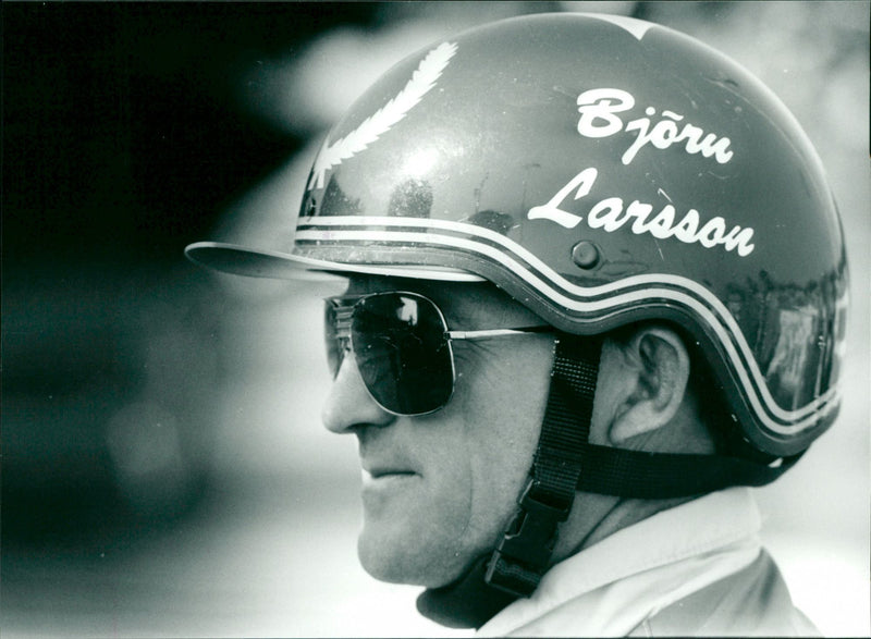 Björn Larsson, travsport Solvalla - Vintage Photograph