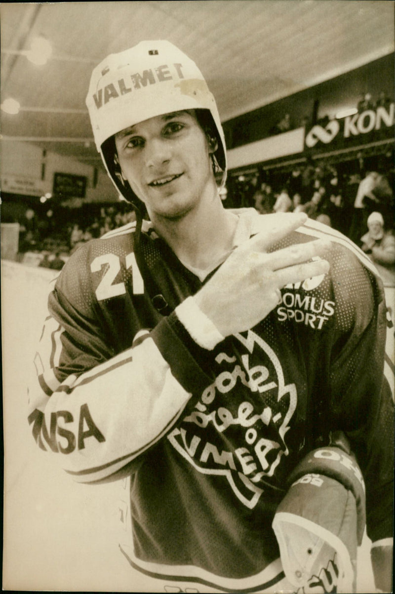 Lars-Gunnar Pettersson, ishockeyspelare Björklöven - Vintage Photograph