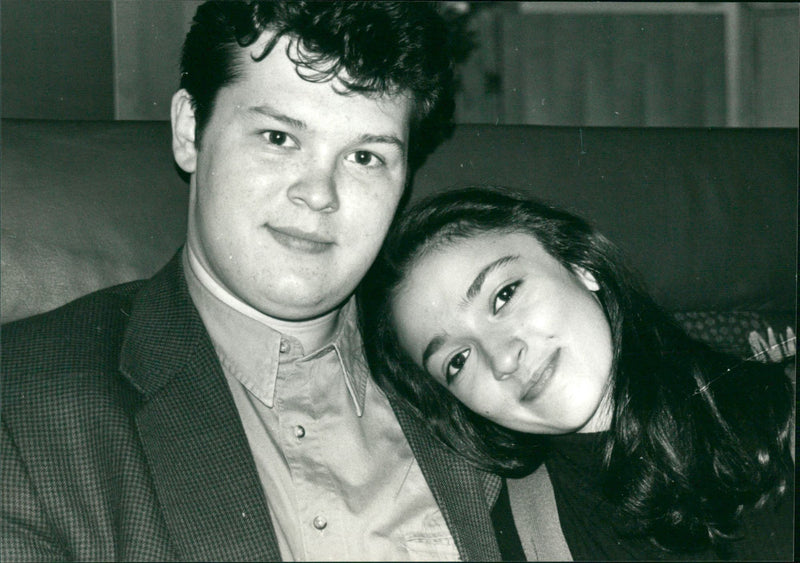 Violinist Vadim Rapin with husband Matalie Gabunia visits Umeå chamber music festival - Vintage Photograph