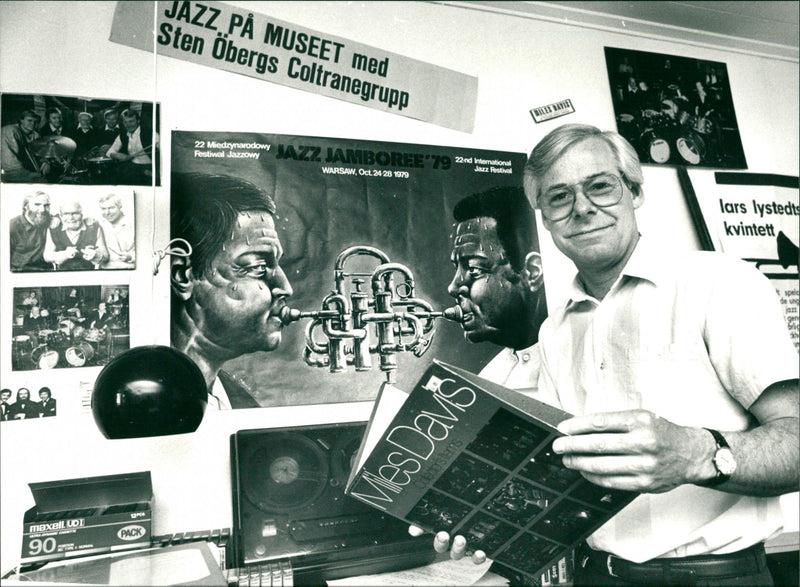 Sten Öberg, jazz musician Umeå - Vintage Photograph