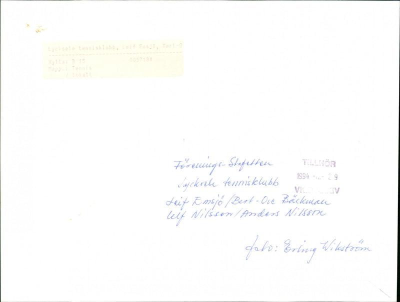 Lycksele tennis club - Vintage Photograph