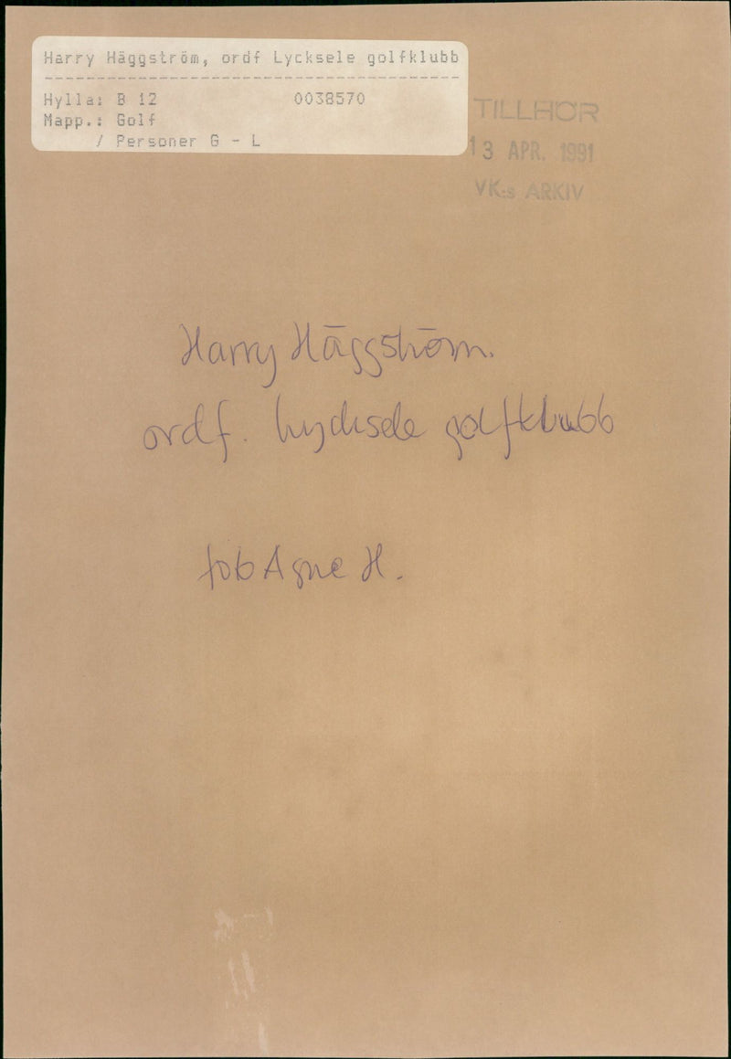 Harry Häggström - Vintage Photograph