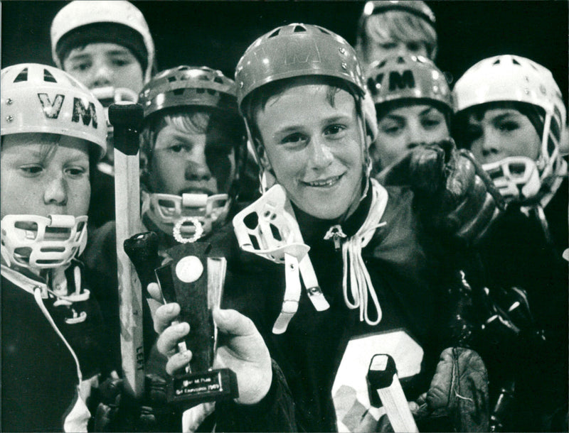 Björn Borg as ice hockey player 1969 - Vintage Photograph