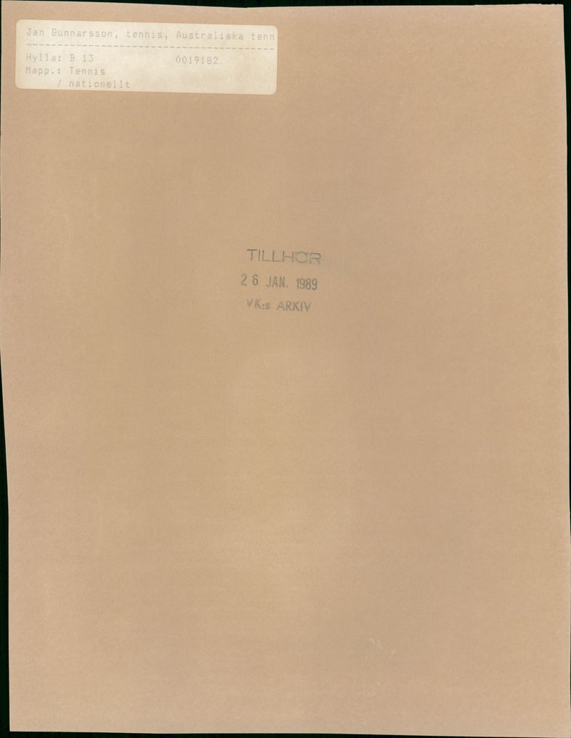 Jan Gunnarsson - Vintage Photograph