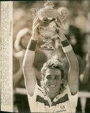 Pat Cash efter segern i Wimbledon finalen - Vintage Photograph