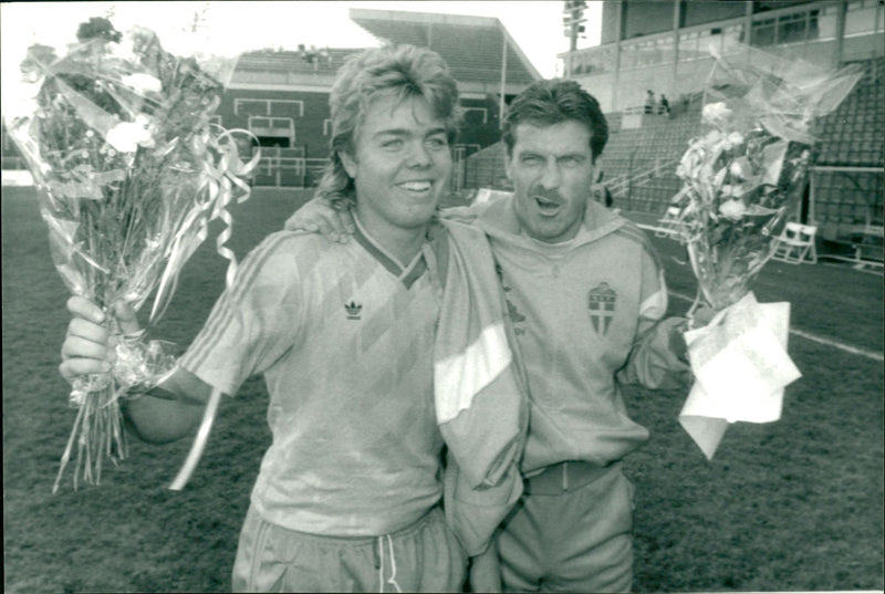 Tomas Brolin & Olle Nordin - Vintage Photograph