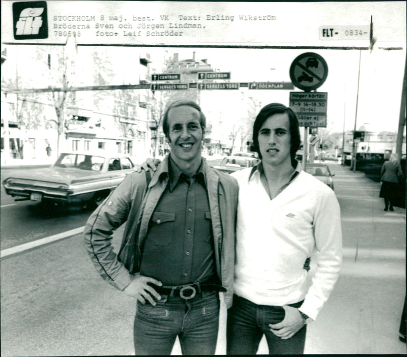 Bröderna Sven Lindman och Jörgen Lindman - Vintage Photograph