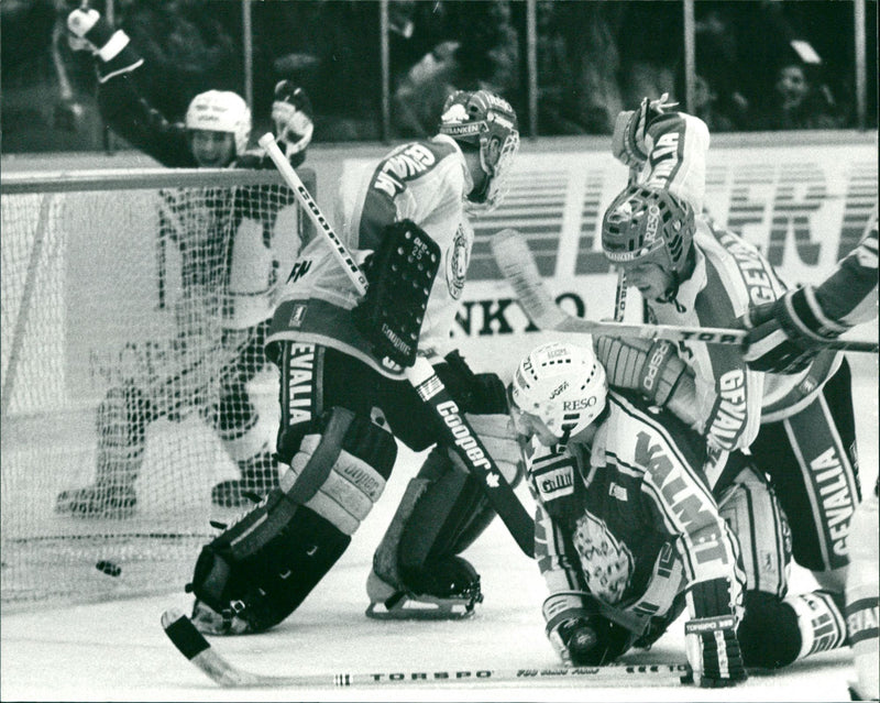 Björklöven - Brynäs. Tore Ökvist and Åke Lilliebjörn - Vintage Photograph