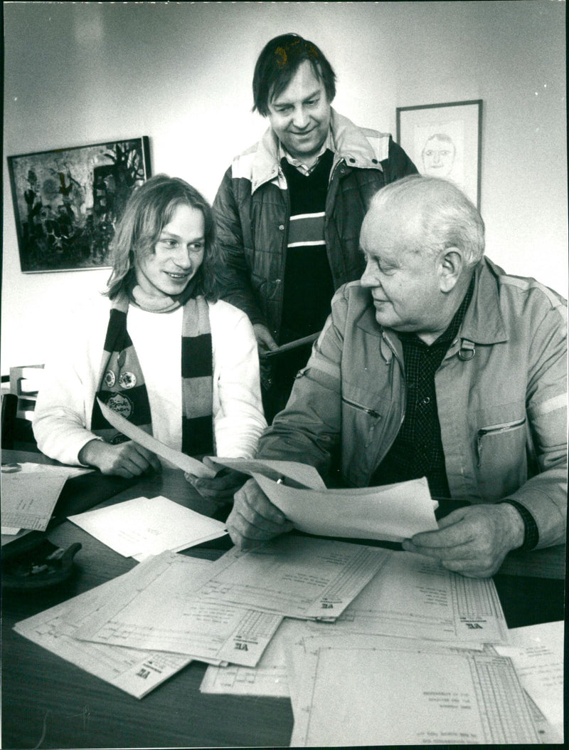 Hans Lindgren, Roffa Norgren, Björklöven och Sixten Jonsson, VK - Vintage Photograph