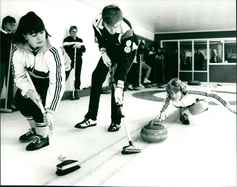 Curling - Vintage Photograph