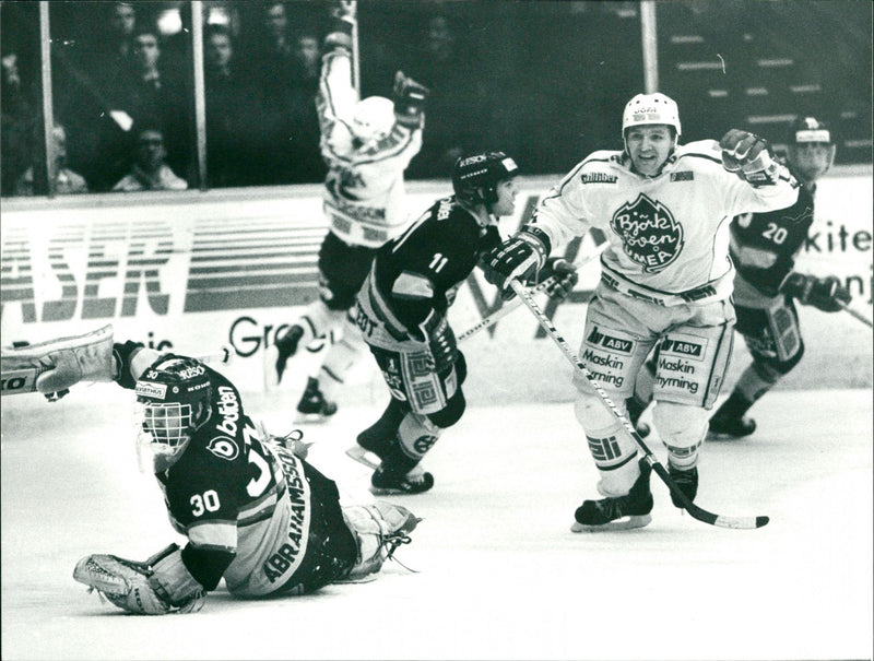 Björklöven - Skellefteå, ishockey, match - Vintage Photograph
