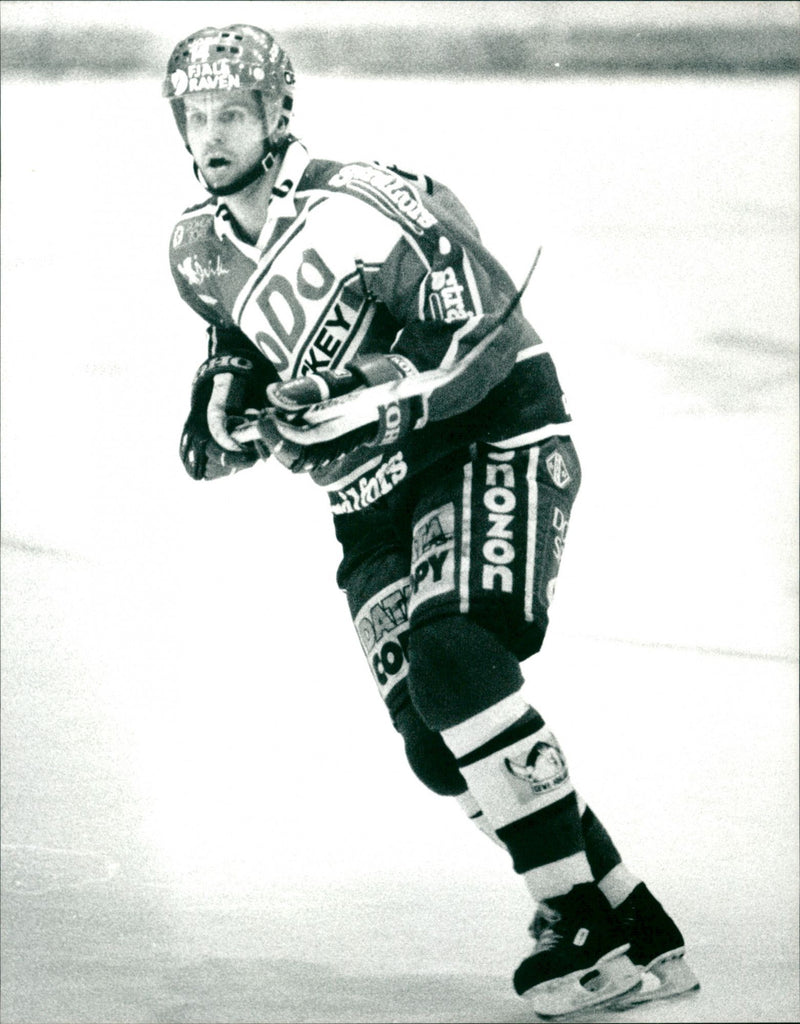 Michael Hjälm, ishockey MoDo - Vintage Photograph